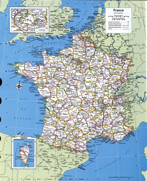 map of germany and france with cities|Large detailed map of France with cities.